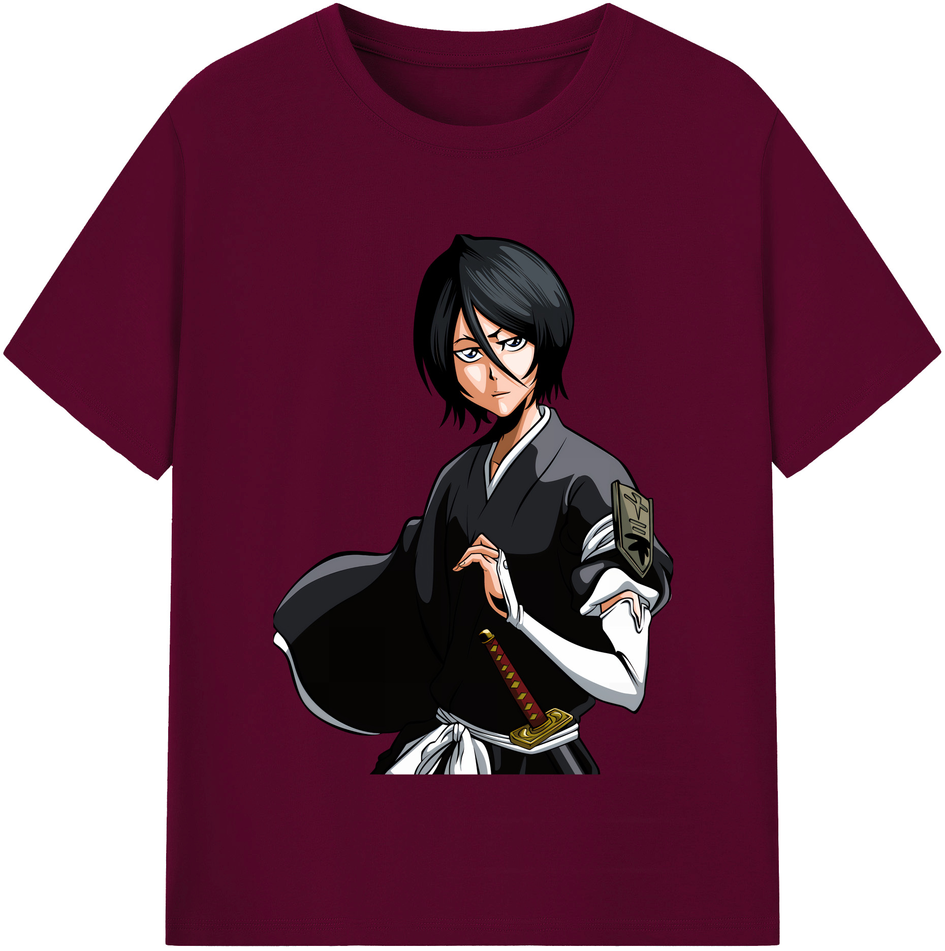 （画像用） ブリーチ 朽木ルキア BLEACH Kuchiki Rukia レディースカジュアルプリントTシャツ（綿100％）